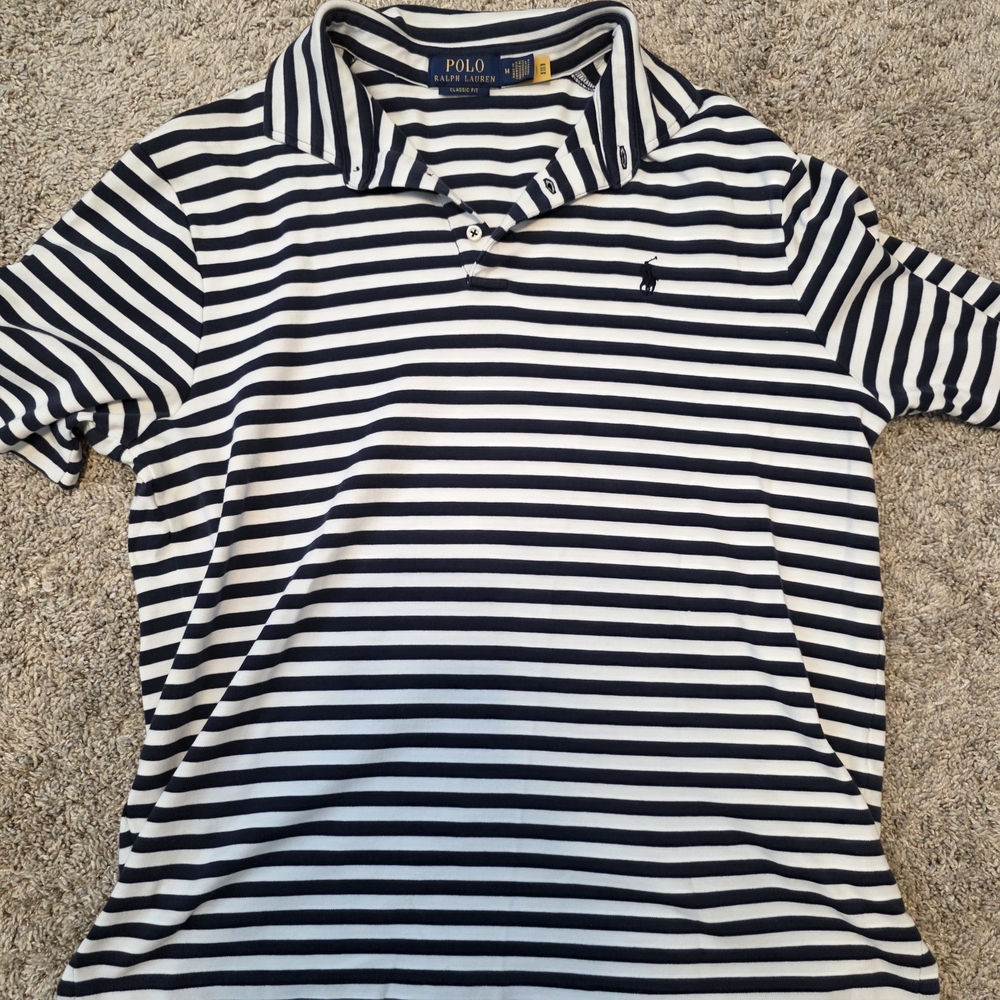 Ralph Lauren Classic Navy and White Polo